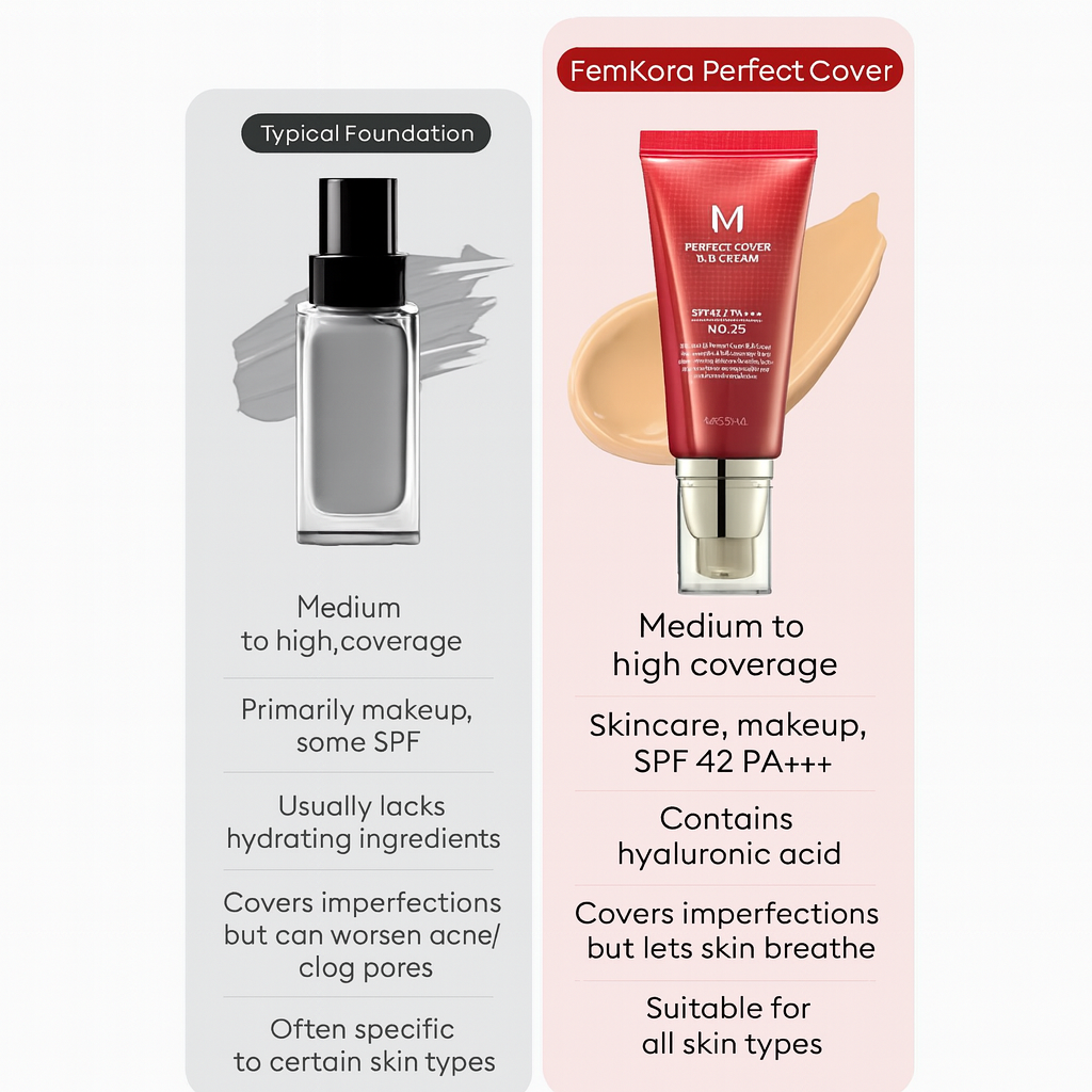 FemKora™ - M Perfect Cover BB Cream SPF 42 PA+++(50ml)