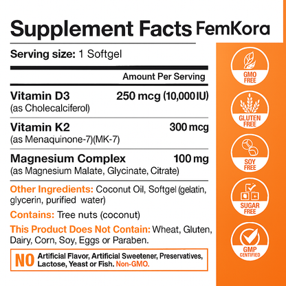 FemKora - Vitamin D3 & K2