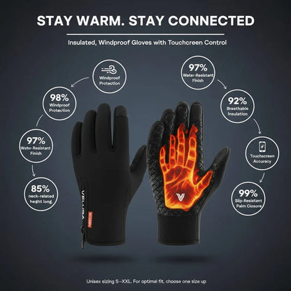FemKora™ Thermal Gloves – Windproof, Water-Resistant & Touchscreen-Friendly